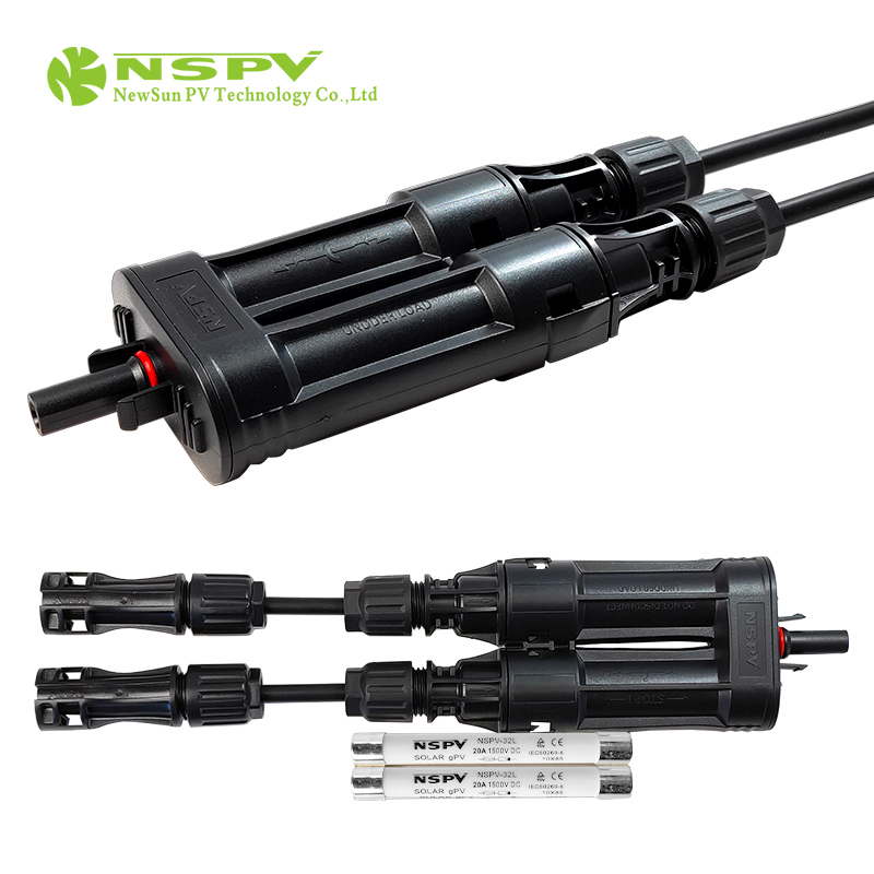 Tuv Certified Pv Solar Branch Fuse Connector Inline Fuse 2 Cable To Female Type