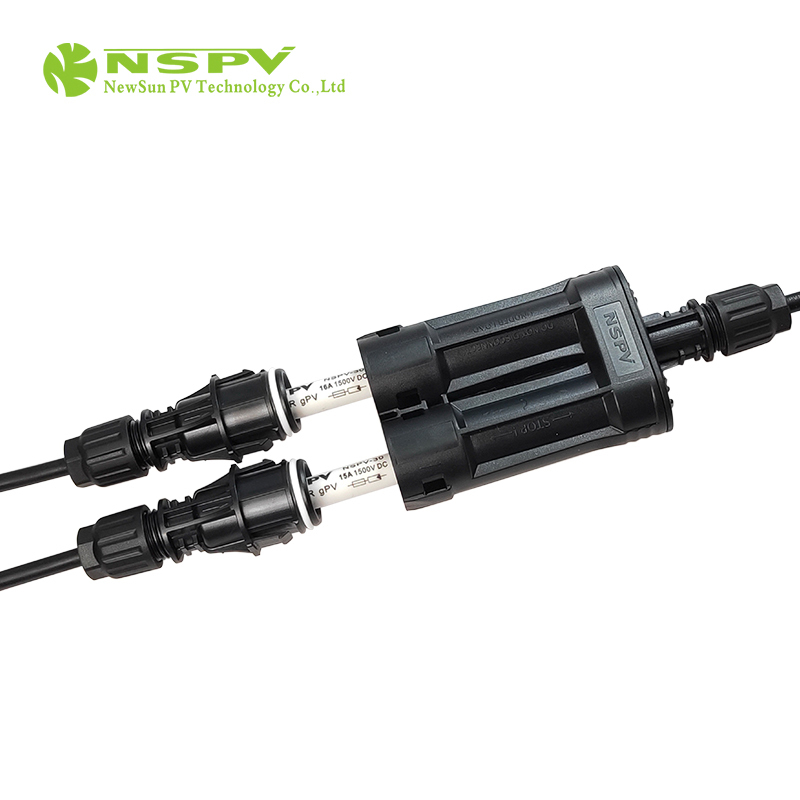 IP68 TUV PV Solar Branch Fuse Connector Inline Fuse Cable Type