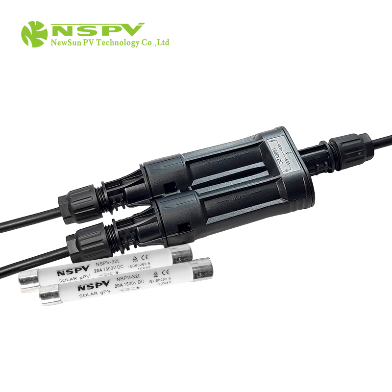 IP68 TUV PV Solar Branch Fuse Connector Inline Fuse Cable Type
