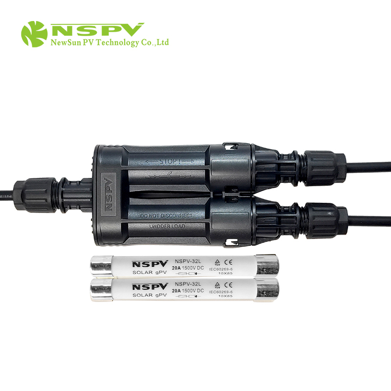 IP68 TUV PV Solar Branch Fuse Connector Inline Fuse Cable Type