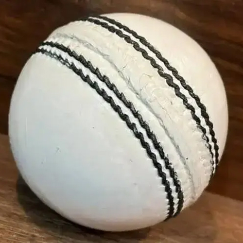 White Leather Club Cricket Ball Set Of 4 Piece - Leather Material, Custom Printed, White Color | High Quality, Durable Stitching for All Skill Levels