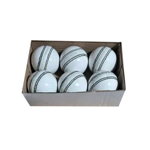 White Leather Cricket Balls For 30 Over - High-Quality Leather, Designed for Adult Players, Visible White Color, Thread Stitching for Durability