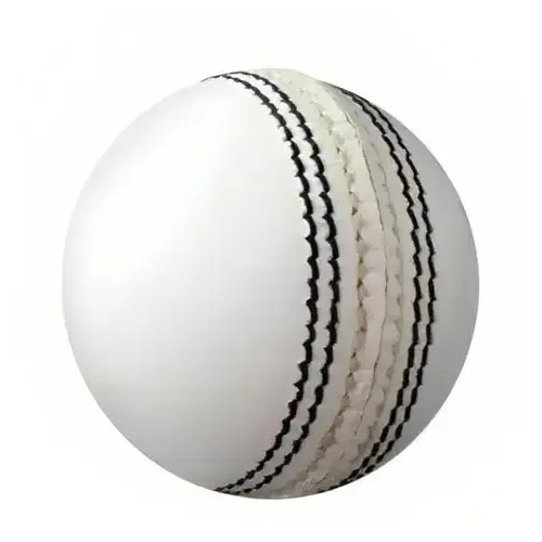 Machine Stitching White Leather Cricket Ball For 20 Overs - Leather Material, Custom Printed, White Color | Durable, Reliable Performance, Suitable for Practice and Matches