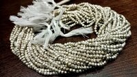 Natural Silver Pyrite Rondelle Faceted Beads 3-4mm