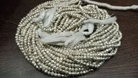 Natural Silver Pyrite Rondelle Faceted Beads 3-4mm