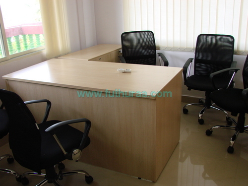 Office Table - Wood Material, Varied Sizes, Beige Color | Easy Assembly, Elegant Design, Durable, Lightweight, Spacious Top, Stable Base