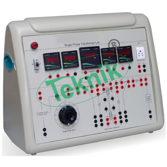 Single Phase Transformer Efficiency Measurement System - 1kva Unit With 8 Amp Variac & 1kw Rheostat | Direct Load Testing, Control Panel With Meters
