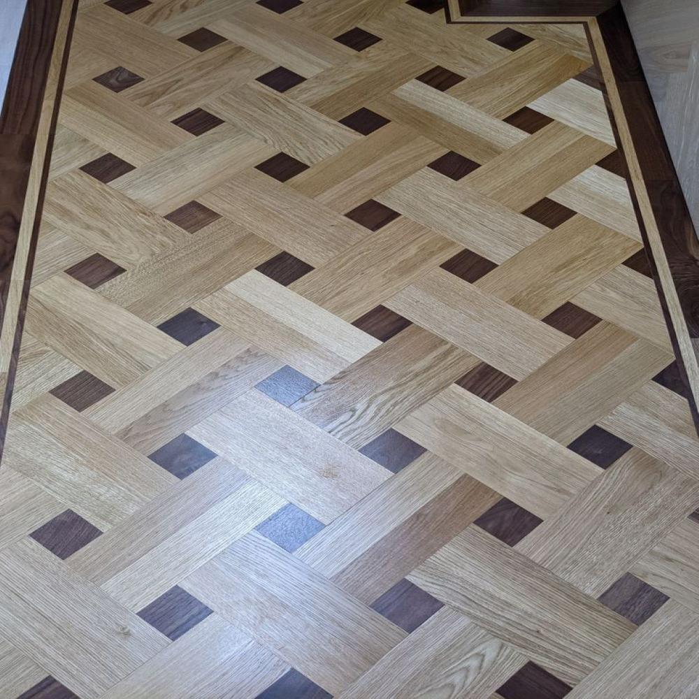 Basket Weave Solid Flooring - Color: Natural