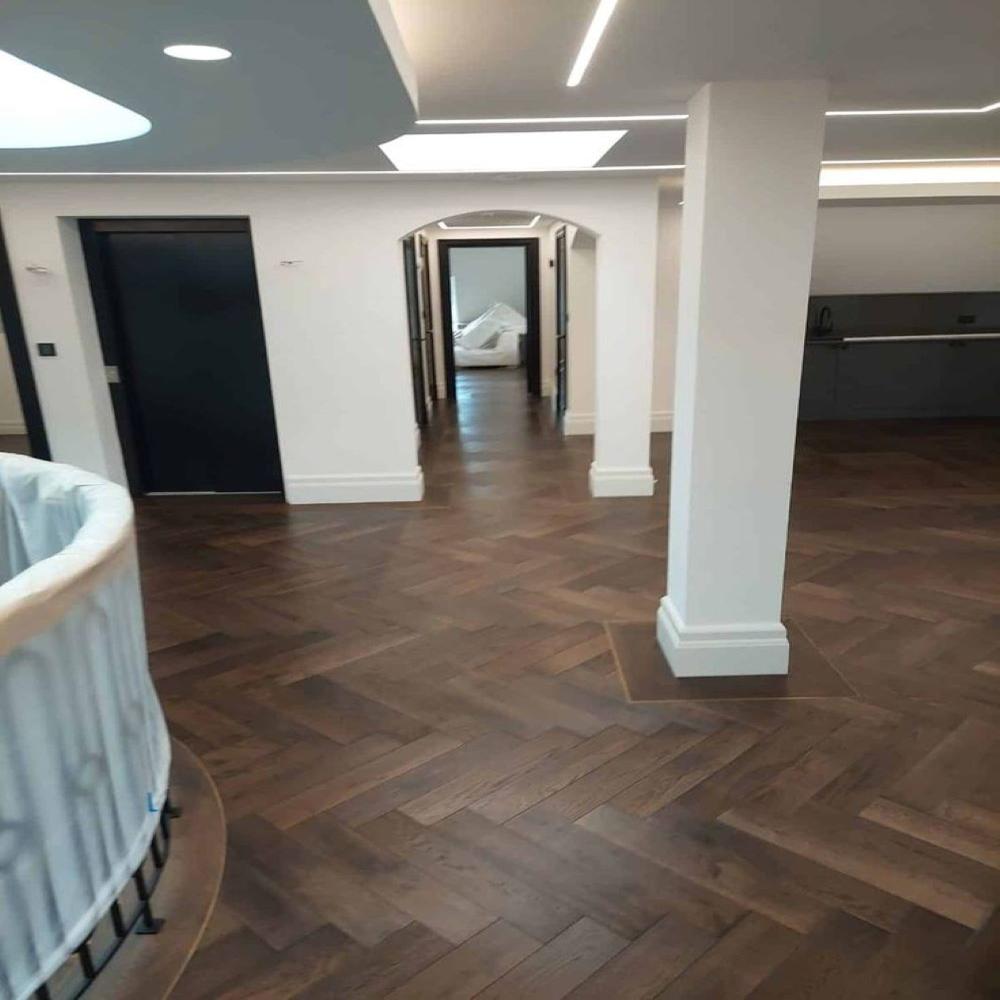 Dark Brown Herringbone Solid Flooring - Feature: Easy To Install