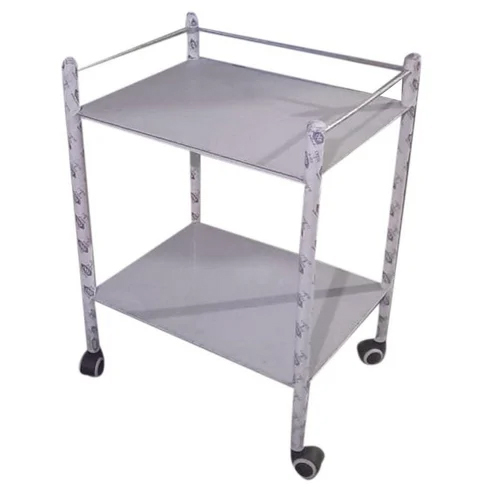 Stainless Steel Hospital Dressing Trolley - Color: Silver