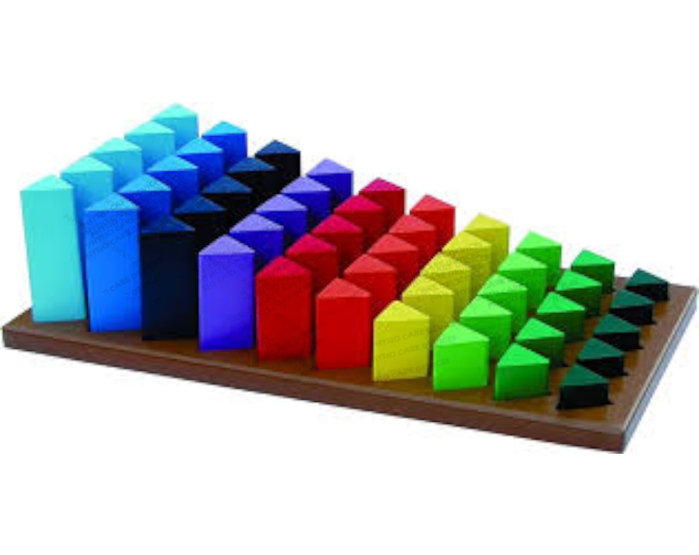 Triangular Graded  Prism Peg Board - Material: Wooden