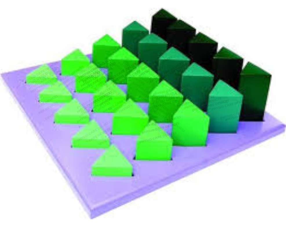 Triangular Graded  Prism Peg Board - Material: Wooden