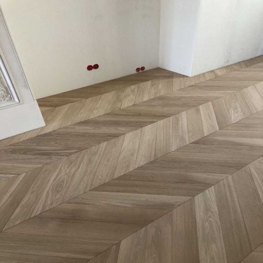 Natural Chevron Solid Flooring - Feature: Easy To Install