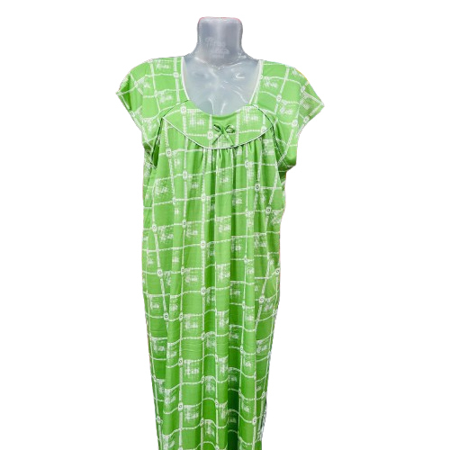 Light Green Color Printed Sarina Nighty