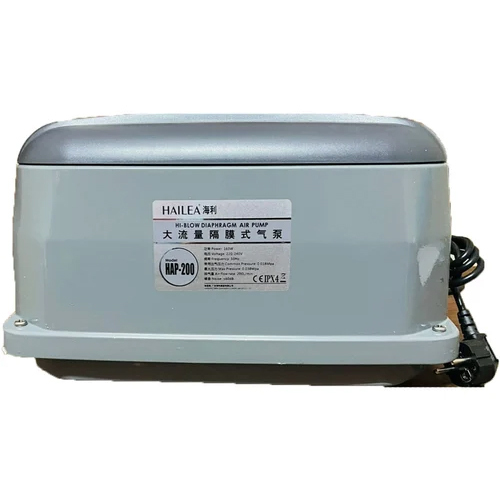 Hailea Hap 200 Hiblow Diaphragm Air Pump - Color: Grey