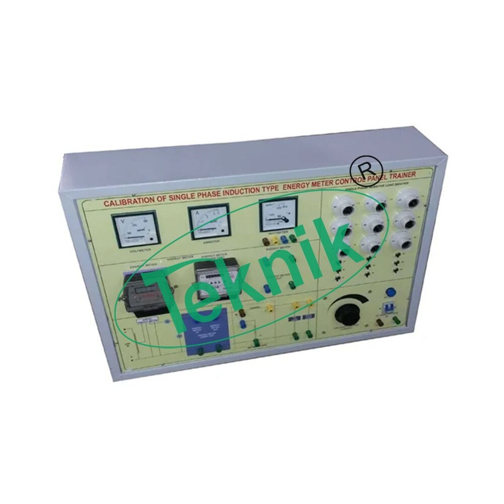 Study Of Single Phase Energy Meter (Economical Model) - Variac 4 Amps, 1 Kw Single Phase Loading Rheostat In 4 Steps Of 250 Watts Each | Study Equipment For Energy Meter Analysis
