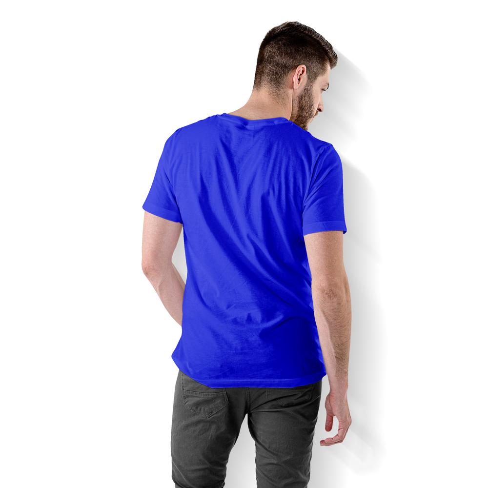 Mens Royal Blue Dry Fit Round Neck T-shirt - Polyester, Customized Sizes (S-xxxl), Royal Blue Color, Short Sleeves, Round Neck Style, Hand Wash Recommended