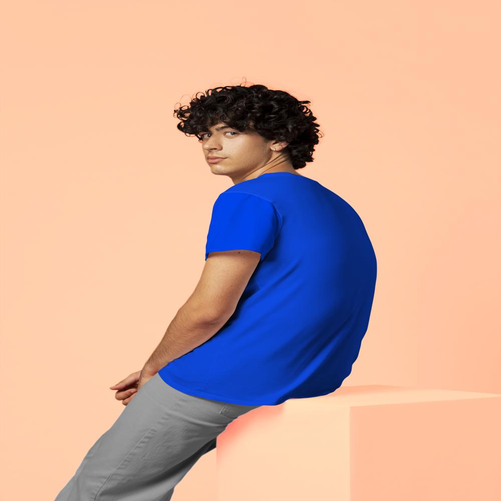 Mens Royal Blue Dry Fit Round Neck T-shirt - Polyester, Customized Sizes (S-xxxl), Royal Blue Color, Short Sleeves, Round Neck Style, Hand Wash Recommended