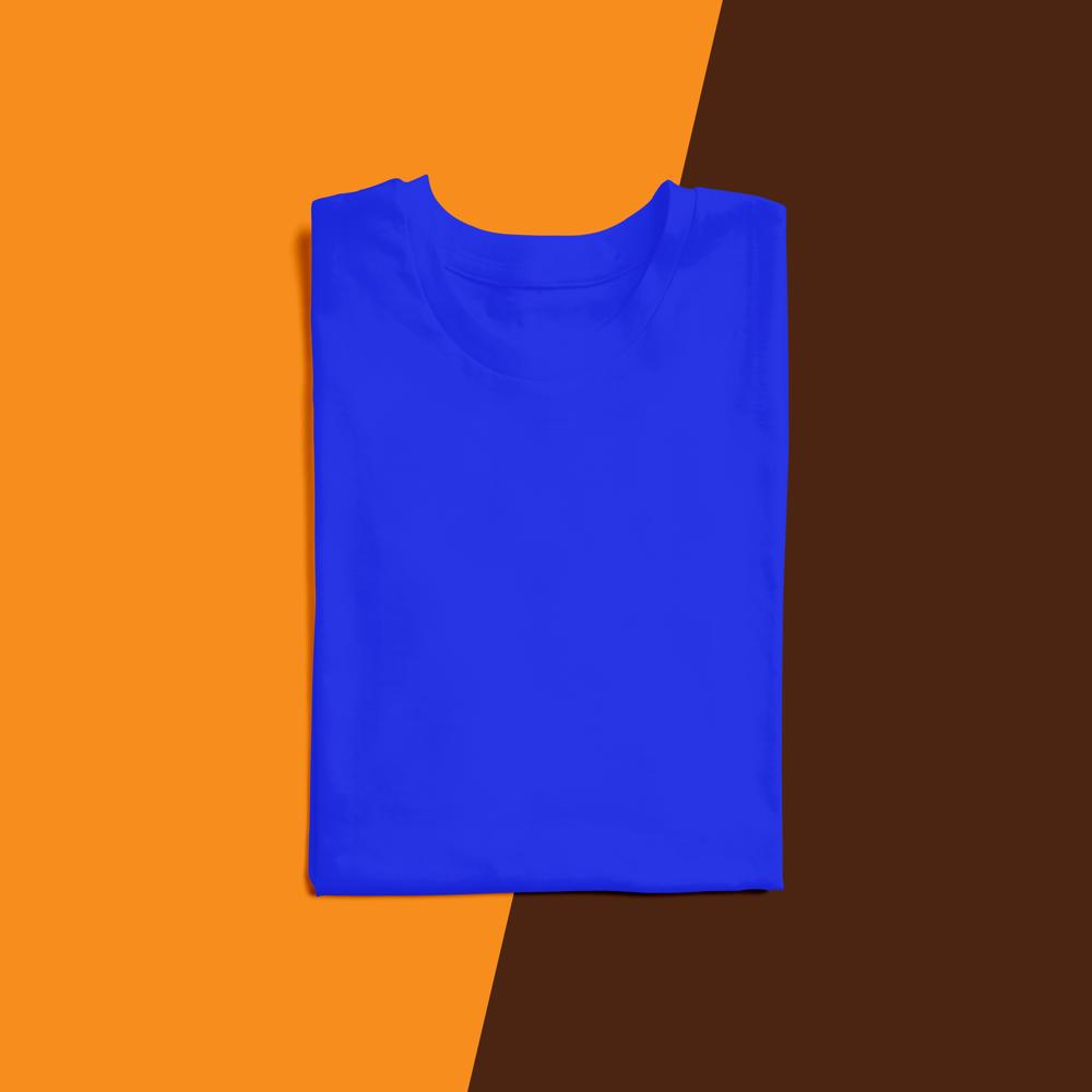 Mens Royal Blue Dry Fit Round Neck T-shirt - Polyester, Customized Sizes (S-xxxl), Royal Blue Color, Short Sleeves, Round Neck Style, Hand Wash Recommended