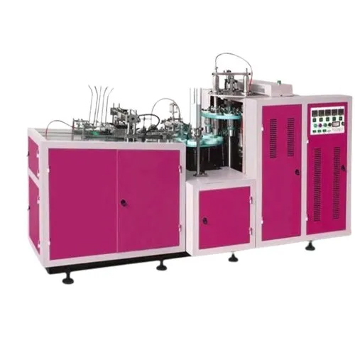 90 High Speed Paper Cup Machine - Color: Pink Paint Coated