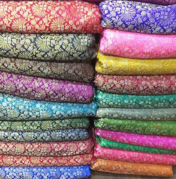 Printed Polyester Brocade Fabrics - Application: Garments