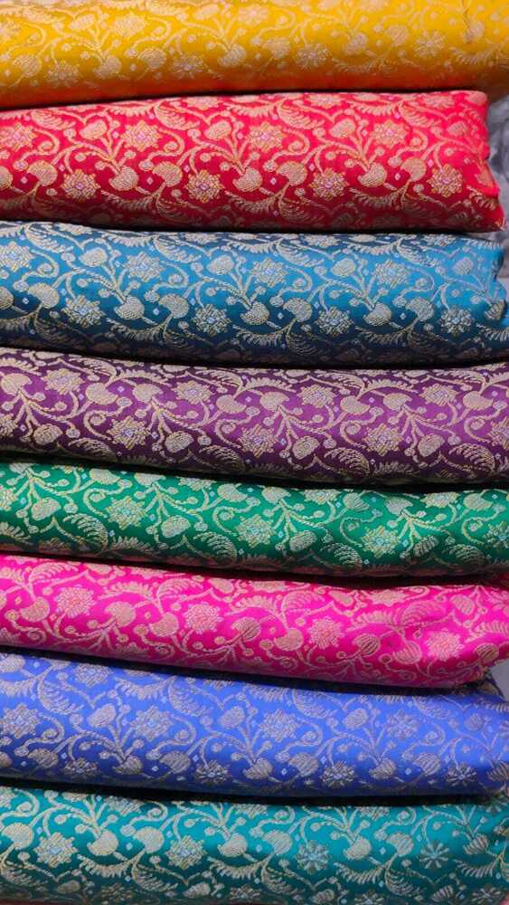 Printed Polyester Brocade Fabrics - Application: Garments