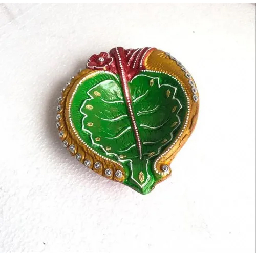 Creative Diwali Clay Diya - Color: Multicolour