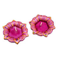 Pink Decorative Diwali Diya