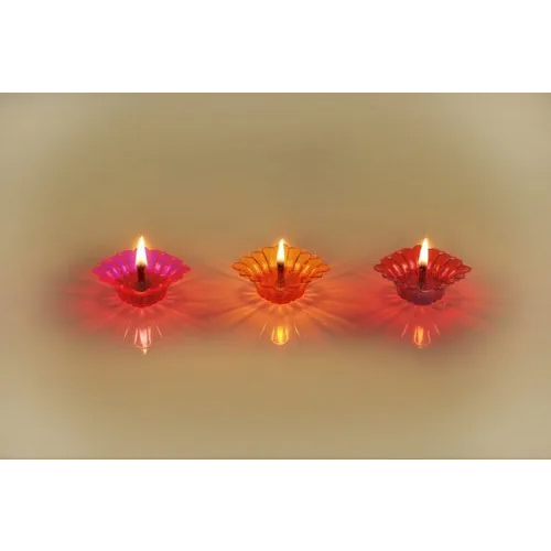 Decorative Transparent Reflective Acrylic Diya