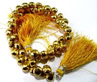 Natural Golden Pyrite Onion Shape Briolette Faceted Beads 6-7mm