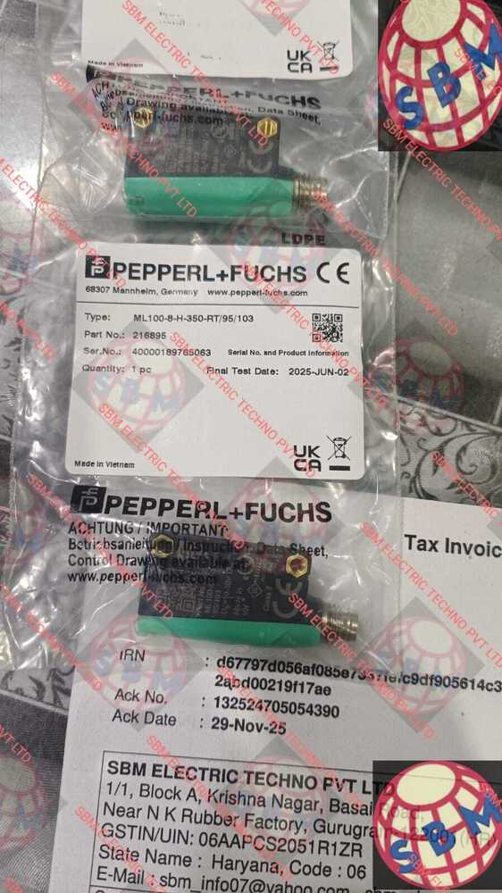 PEPPERL FUCHS PROXIMITY SENSOR, ML100-8-H-350-RT/95/103