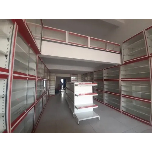 हार्डवेयर विभाग के शेल्विंग रैक
