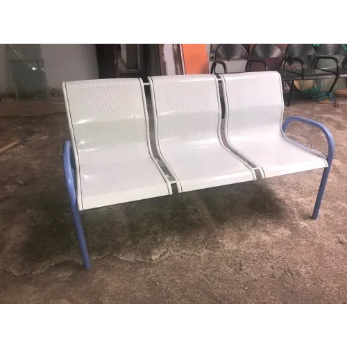 White Three Seater Waiting Chair