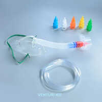 Pvc Venturi Mask Kit - Plastic, Adult Size, Transparent | Manual Operation, Portable, Non-disposable, Warranty Included, Store In Dry Place