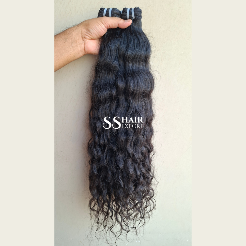 Virgin Curly Hair Weave Weft Indian Human hair Extension For Sew-In 12-36inch