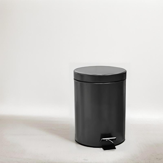 5L Black Pedal Dustbin