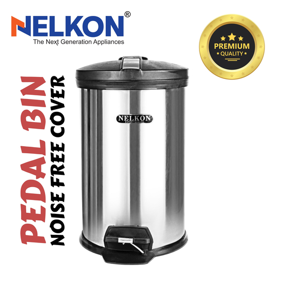 7L Black Pedal Dustbin