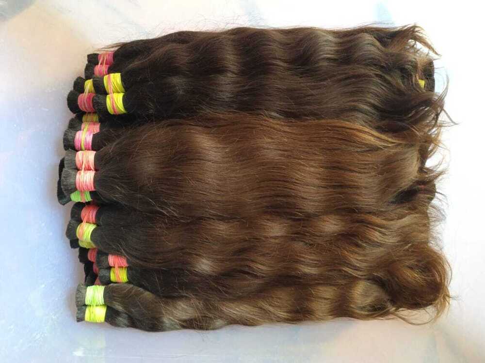 High On demand 100% Natural Brown Bulk Hair Human Hair Extensions Available at wholesale price from india