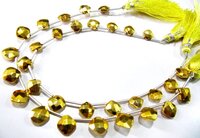 Natural Golden Pyrite Cushion Shape Briolette Faceted Beads 8to10mm