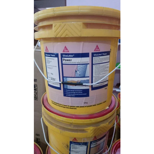 Sika Latex Power Waterproofing Chemicals - Plastic, 10kg, White, 99% Purity | Integral Waterproofing Chemical Concrete Admixture, Liquid Form