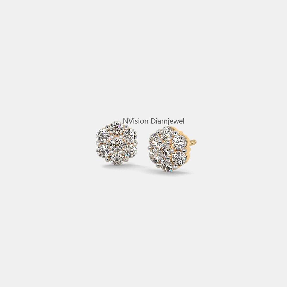 Natural Small Diamond Nakshatra Studs