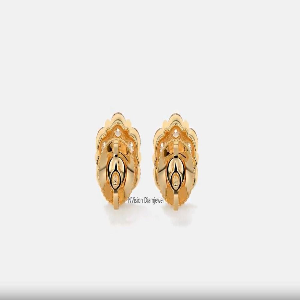 Natural Small Diamond Nakshatra Studs - Color: Gh