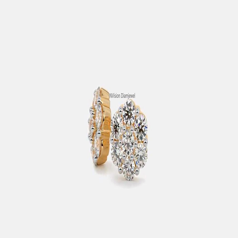 Natural Small Diamond Nakshatra Studs - Color: Gh