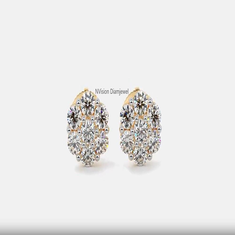 Natural Small Diamond Nakshatra Studs