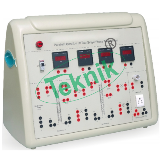 Parallel Operation Of Single Phase Transformer Control Panel - 0.5 Kva Transformers, 1 Kw Loading Rheostat With 8-step Variac | Includes Necessary Meters For Efficient Performance