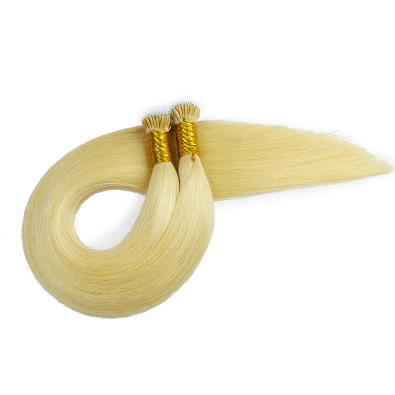 Blonde #613 Nano Ring Extensions Remy Human Hair for Salon Beads