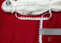 Gpo Lace - 1 Inch Width, 20 Mtr Length | White Cut Work, Embroidered Border Lace For Female Garments