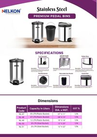 5L Premium Pedal Dustbin