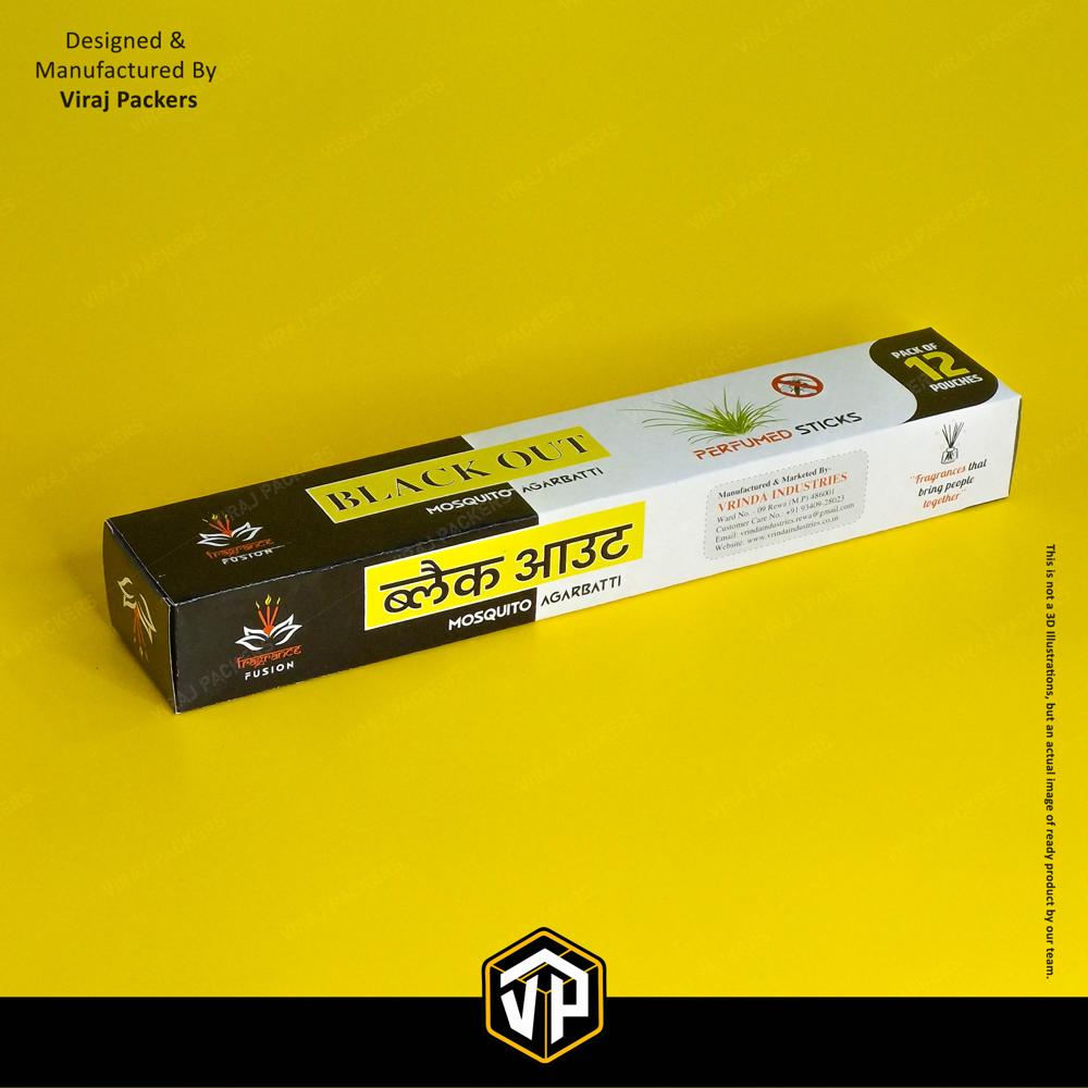 Mosquito Agarbati Packaging Box - Finishing: Glossy Lamination