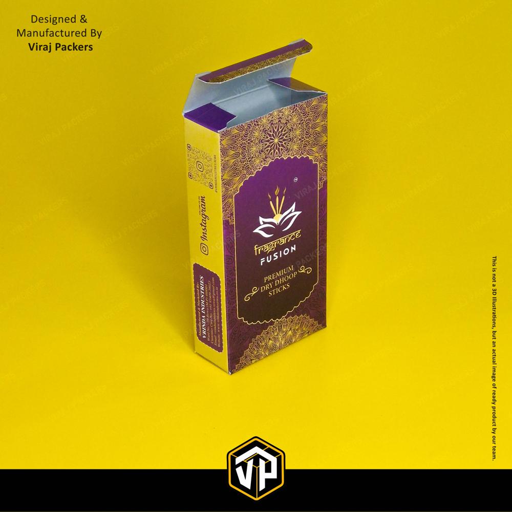 Dhoop Bati Packaging Box - Finishing: Glossy Lamination